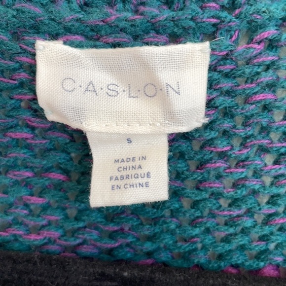 Caslon vneck multicolor colorblock sweater small - Picture 2 of 4